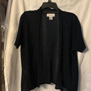 Elegant Black Open-Front Cardigan